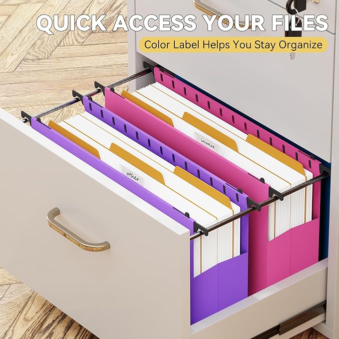 Legal Size Hanging File Folders, 6 Pack Heavy Duty 3" Expanding Pocket - Image 5