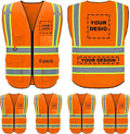 BeautyWill Custom Safety Vest Logo Class 2 High Visibility Reflevtive Vest by BeautyWill