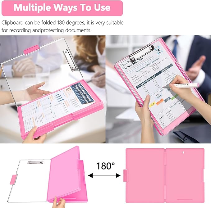 Clipboard with Storage, Heavy Duty Clip Boards 8.5x11 with 2 Storage Case - Image 6