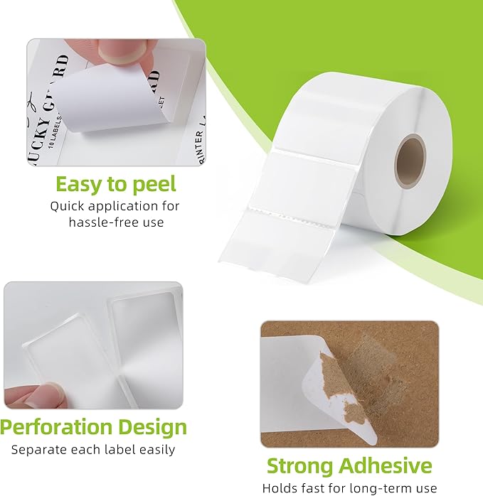 2.25"x 1.25" Direct Thermal Labels-Perforated Barcodes, Shipping Label Paper - Image 3
