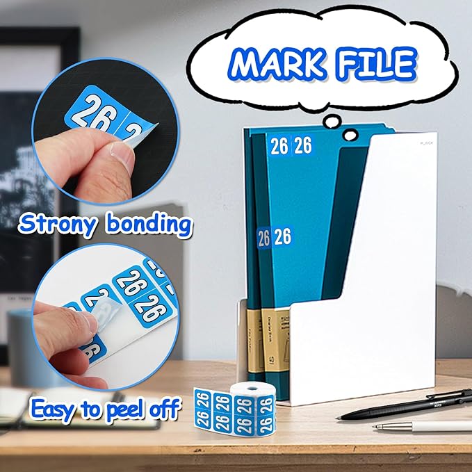 500 Pcs 2026 Year Stickers, Waterproof File Folder Labels, Self-Adhesive - Image 4