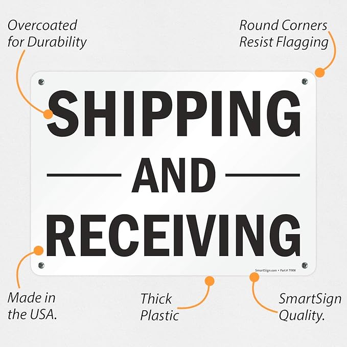 SmartSign "Shipping And Receiving" Label | 10" x 14" Laminated Vinyl - Image 2