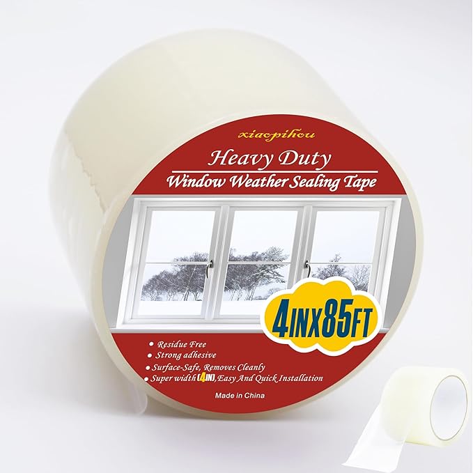 Transparent Window Weather Sealing Tape, 4-Inch x 85FT, Windows and Shower by xiaopihou