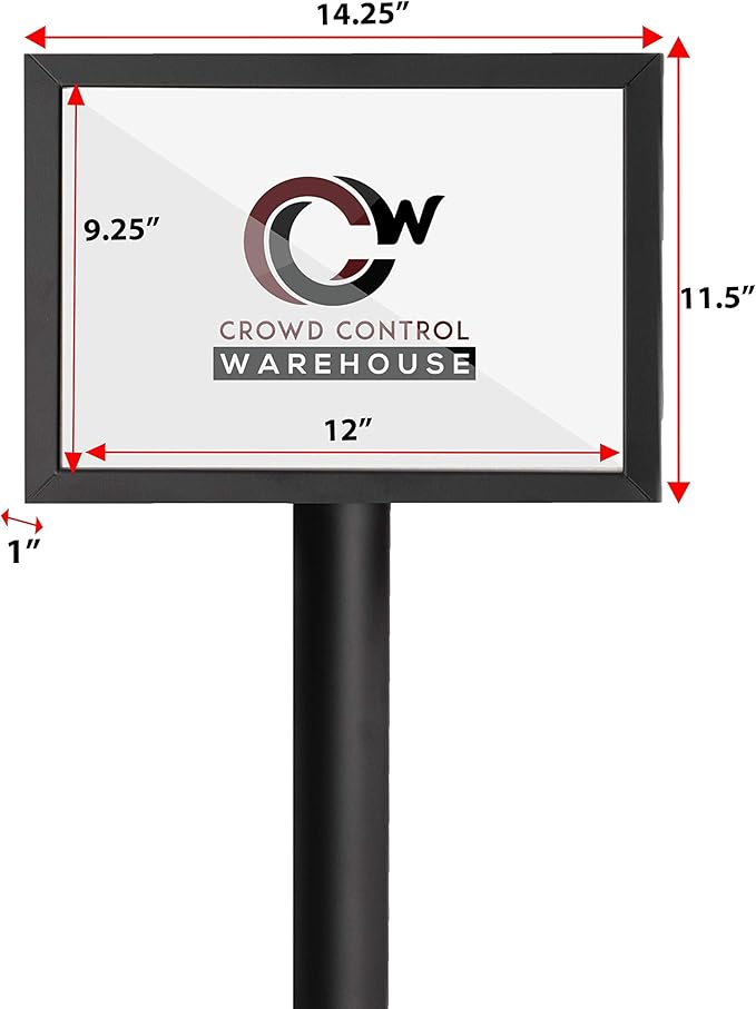 Crowd Control Warehouse Pedestal Standing Floor Sign Frame - Image 2