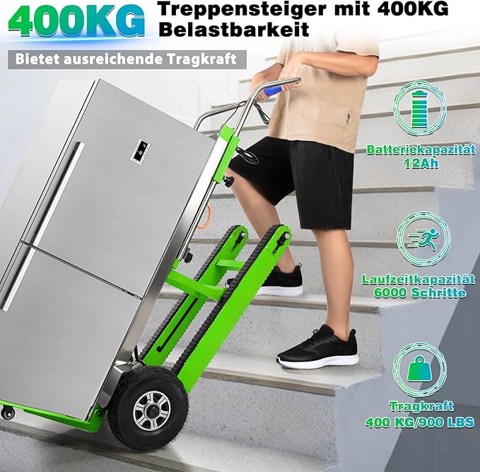 Electric Stair Climbing Dolly, 1250W Electric Hand Truck - Image 2