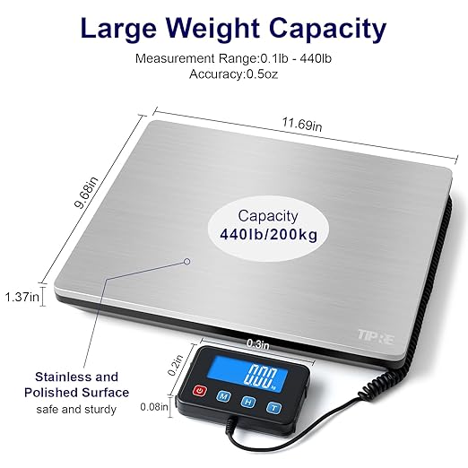 Digital Shipping Postal Scale 0.5 oz High Accuracy! 440lb Commercial Weight - Image 2