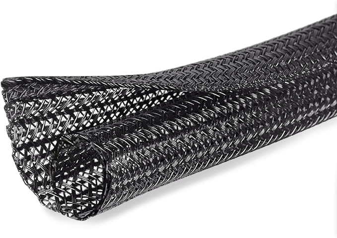 10ft - 1/2 inch Cord Protector Cable Sleeve Split Wire Loom Tubing by Moxita