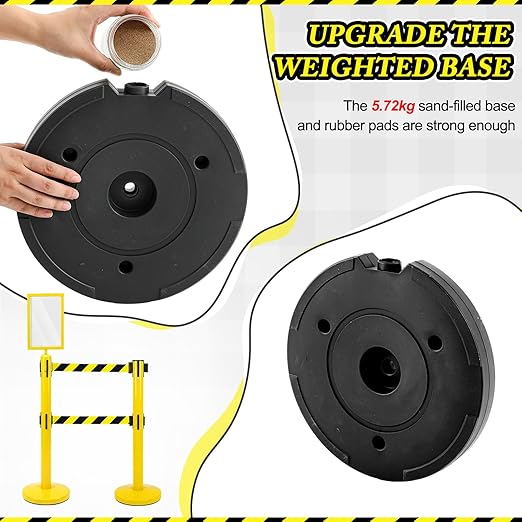 Therwen 6 Pcs Double Retractable Belt Barrier - Image 4