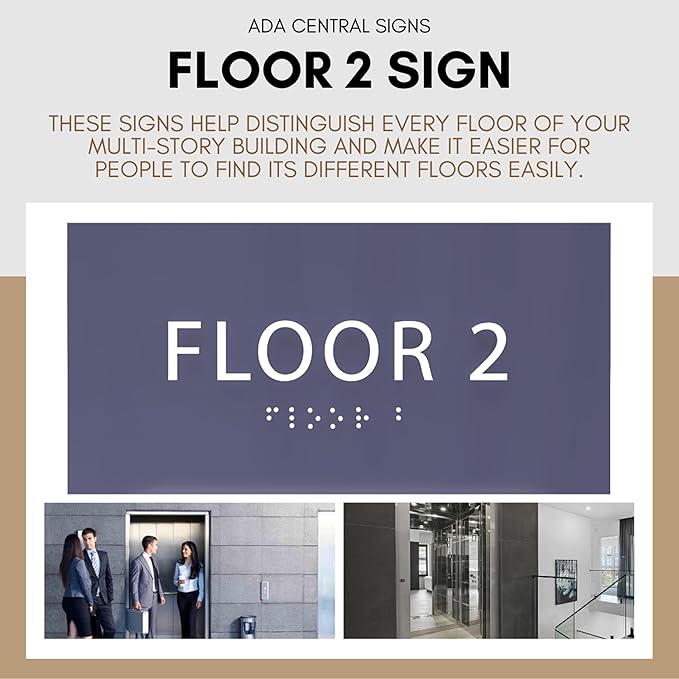 6" X4" Floor 2 Sign - Image 6