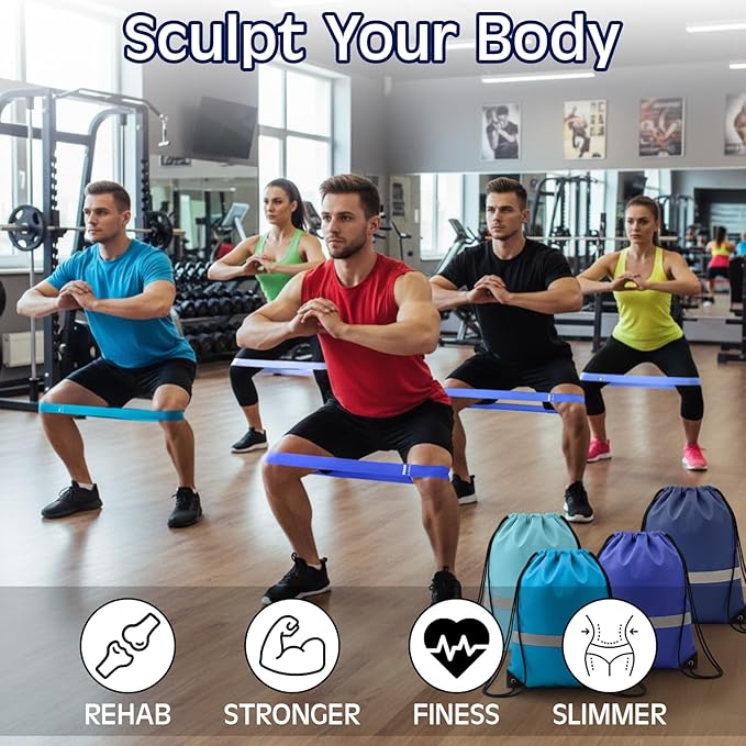 Sratte 120 Pcs Workout Loop Resistance Bands Bulk, Gym Elastic Bands Set - Image 4