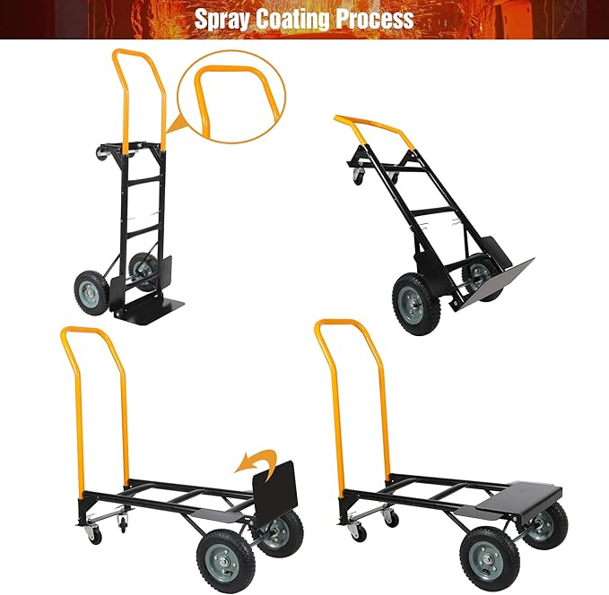 RedSwing 2 in 1 Convertible Hand Truck, Portable Utility Dolly Cart - Image 6