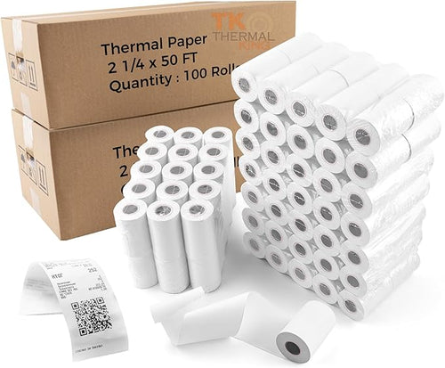 2 1/4" x 50' Thermal Paper, POS Receipt Paper by TKThermalKing