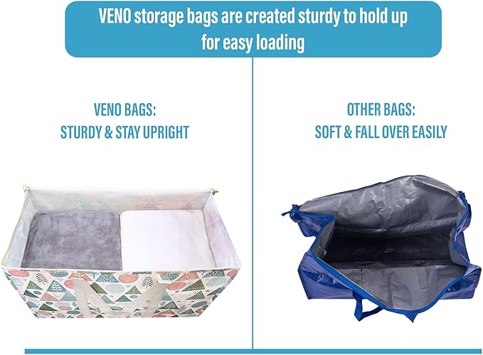 VENO 2 Pack Moving Bags and Large Christmas Storage Bins - Image 4
