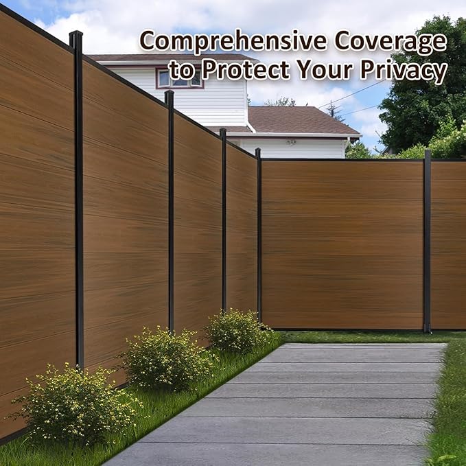 6'' x 6'' Outdoor Privacy Fence, Wind Resistant, Wood Plastic Composite Fence - Image 6