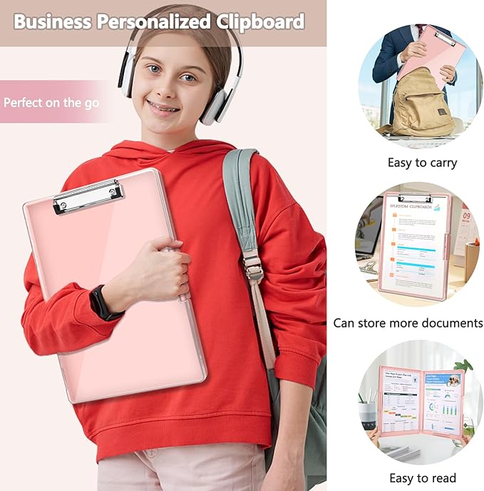 Clipboard with Storage, Heavy Duty Clip Boards 8.5x11 with 2 Storage Case - Image 7