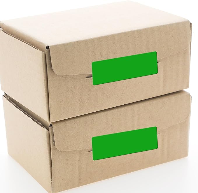Green Color Coding Labels 1 × 2 Inches Self-Adhesive Vinyl Rectangle Stickers - Image 2