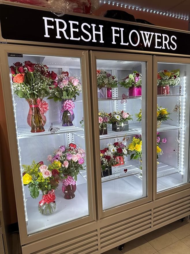 Commercial Flower Refrigerator Floral Display Cooler, ETL Sanitation, 63.5 Cuft - Image 3