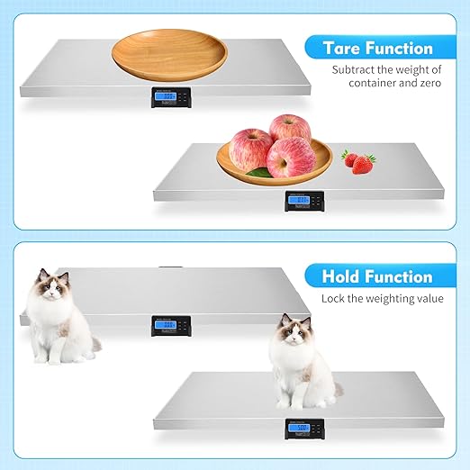 Animal Digital Scale, 200KG/440Lbs Electronic Stainless Steel Veterinary Scale - Image 7