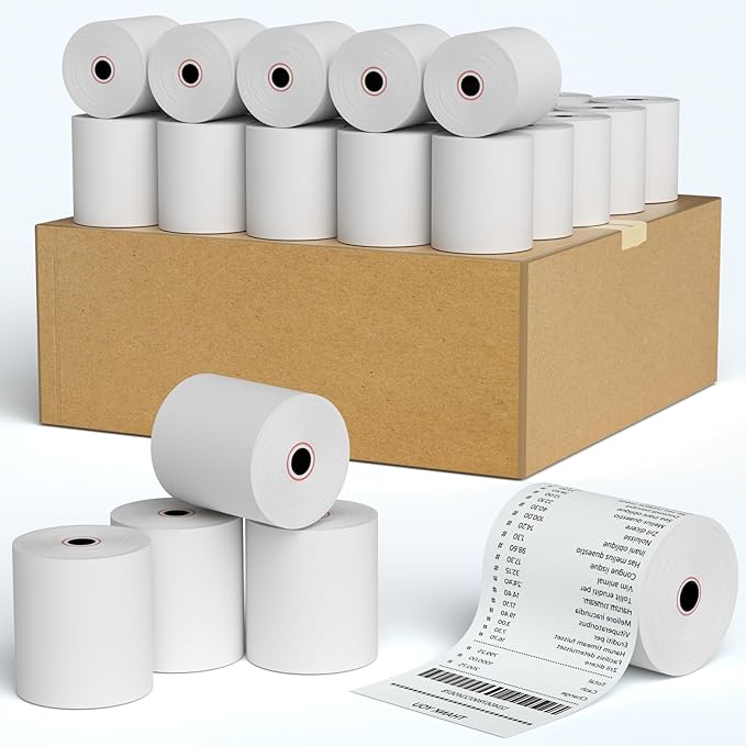 2 1/4"x50' Thermal Paper, FungLam Receipt Paper, POS Cash Register Papers by FungLam