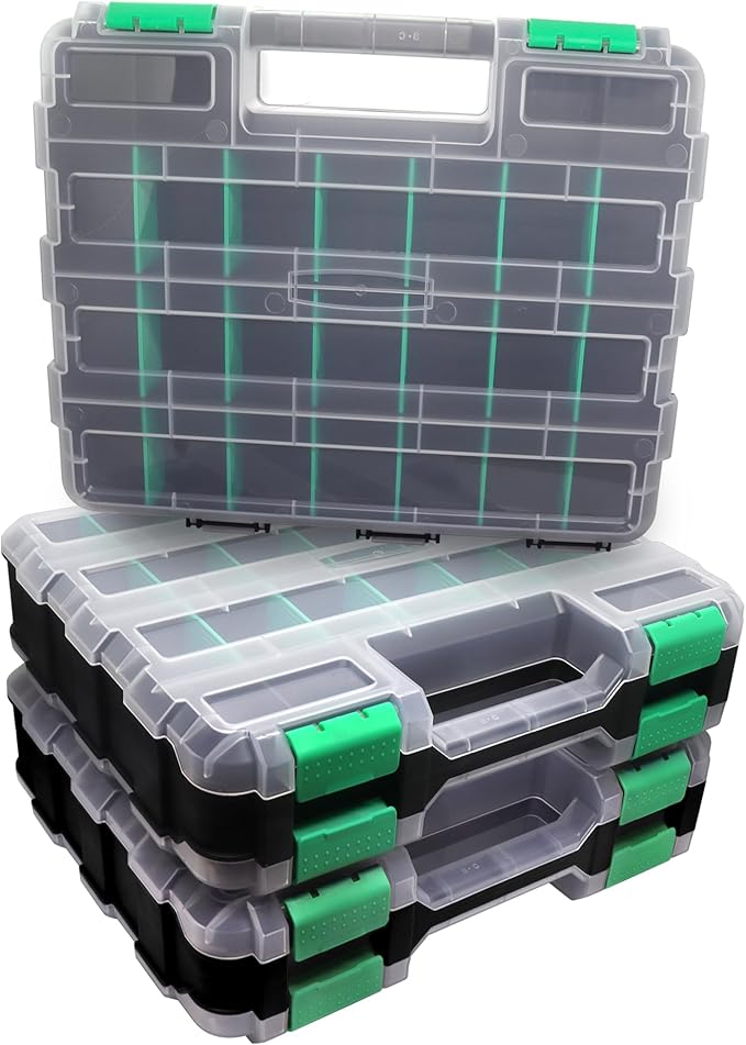 Double Side Tool Box Organizer, Hardware Storage Box, Portable Small Parts - Image 7