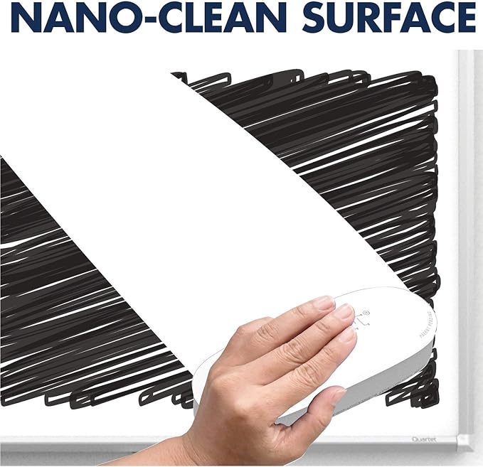 Quartet Magnetic Dry Erase White Board, Nano-Clean Surface Resists Ink Stains - Image 3