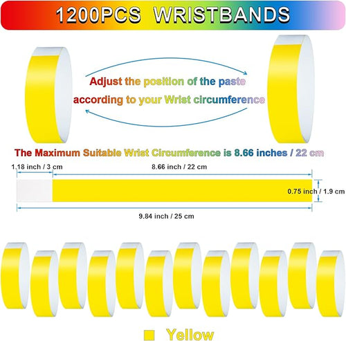 1200 Pcs Plastic Paper Wristbands - Image 2