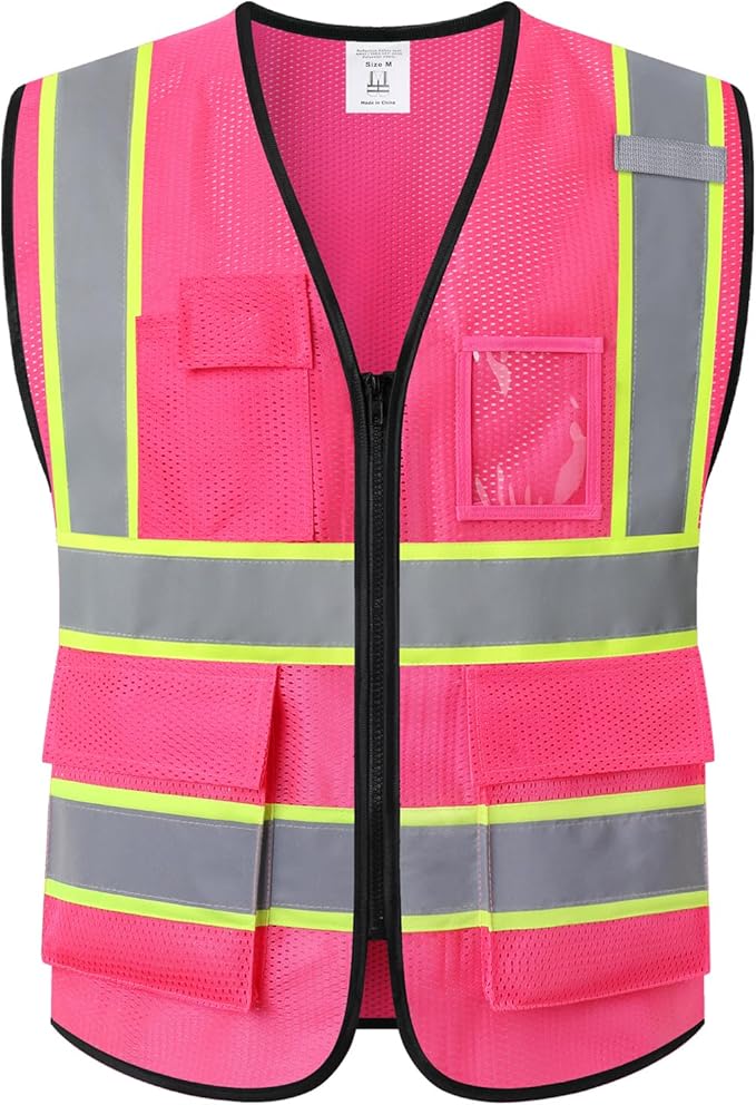 Safety Vest for Men Women, Mesh High Visibility Construction Work Vest by Ekkosafety