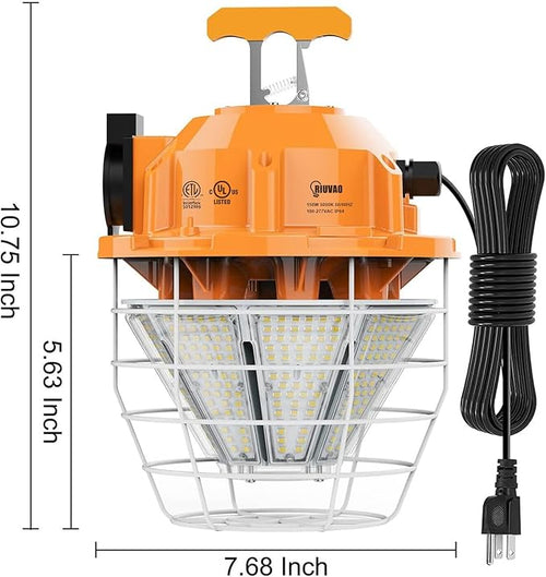 150W LED Temporary Work Light Fixture 24750 Lumen Daylight White 5000K IP65 - Image 2