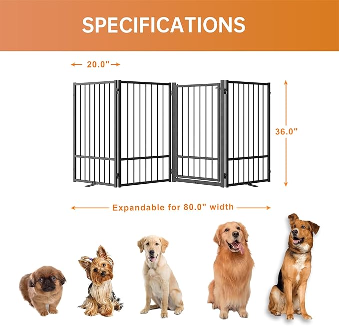 Full Metal Freestanding Dog Gate - Image 4