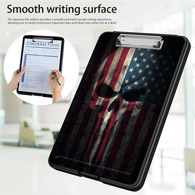 Clipboard with Storage, Office Supplies Nursing Clipboards Folder with Pen - Image 5