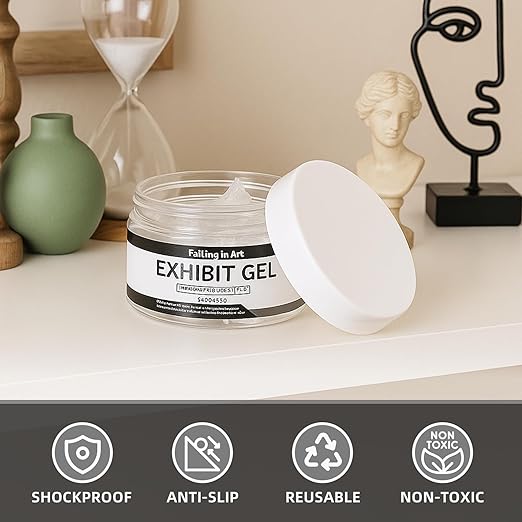 Falling in Art Exhibit Gel for Museum Exhibits, Removable Clear Exhibit Gel - Image 2