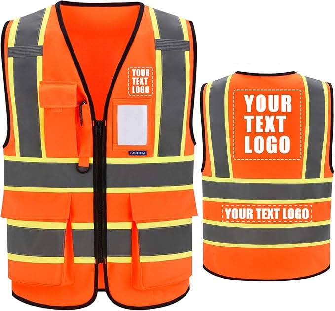 AYKRM Custom Logo Personalised Printed High Visibility Reflective 2 two tone by AYKRM