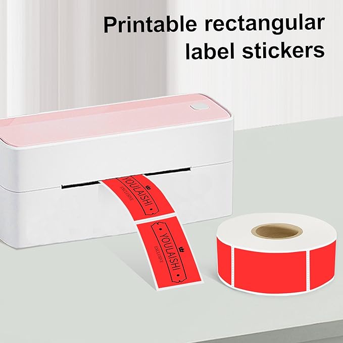 1X2 inch Label Stickers Roll for Thermal Printer 500PCS Colored Removable - Image 2