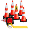 6 Pack 28 Inch Traffic Cones by CAMMOO