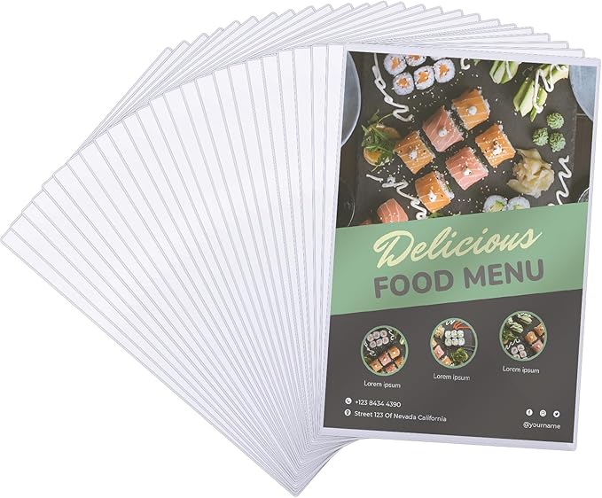 Henoyso 100 Pcs 11" x 17" Rigid Print Protectors, Heavy Duty Hard Plastic Sheet by Henoyso