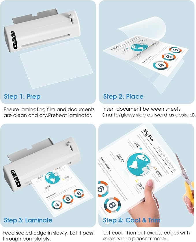 KTRIO 5 MIL Laminating Sheets, Hold 8.5 x 11 Inches, 300 Pack Thermal - Image 5