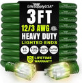 3ft Outdoor/Indoor Extension Cord 12/3 Gauge Extra Heavy Duty 3 Prong SJTW by LifeSupplyUSA