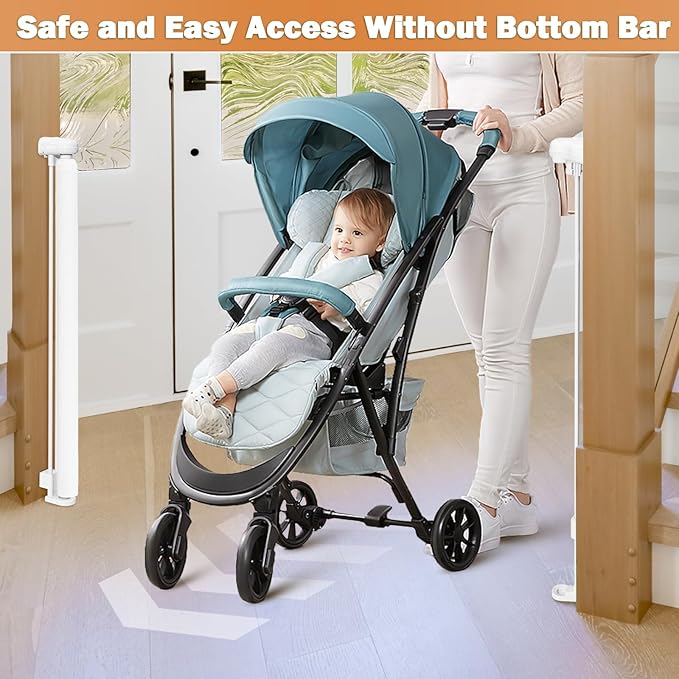 120" Extra Wide Retractable Baby Gates Mesh Gate, Long Retractable Dog Gate - Image 3