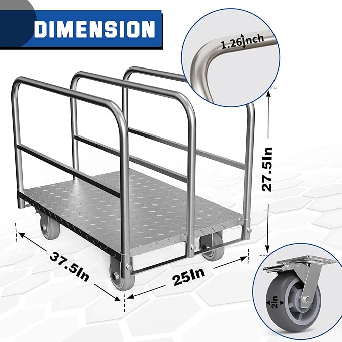 Panel Cart, Heavy Duty Flatbed Cart - Image 4
