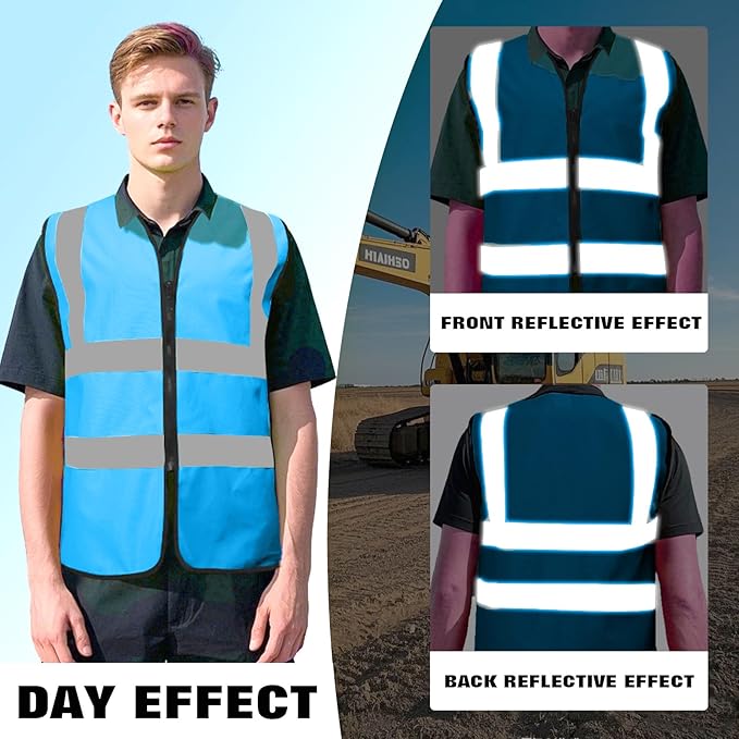 BeautyWill Custom Safety Vest Customized Logo Class 2 High Visibility - Image 3