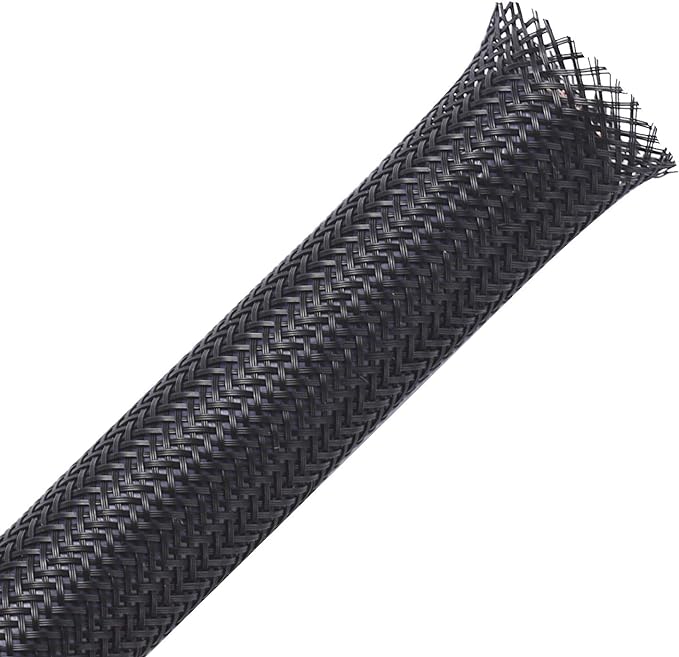 25ft - 1/8 inch PET Expandable Braided Sleeving – Black – Alex Tech Braided by AlexTech