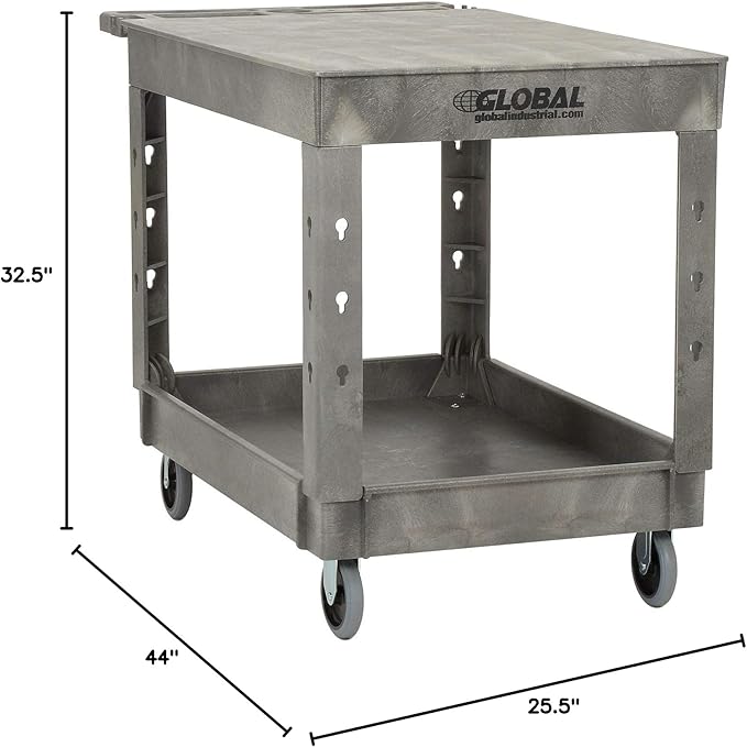 Global Industrial Plastic 2 Flat Shelf Service & Utility Cart - Image 10