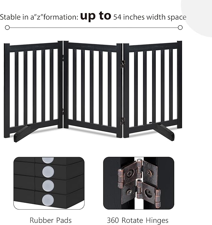 LZRS Freestanding Dog Gate 30 inch Tall - Image 3