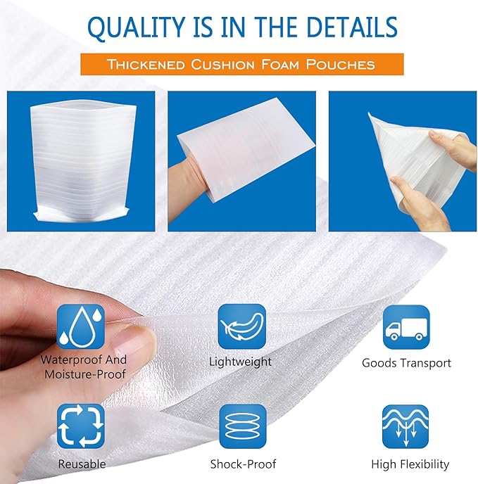 25PCS Foam Pouches, Foam Wrap Cushioning Material, Packing Supplies - Image 3
