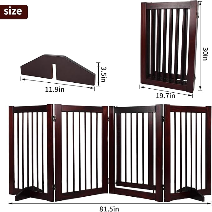 Wooden Freestanding Pet Gate, Pet Gate - Image 2