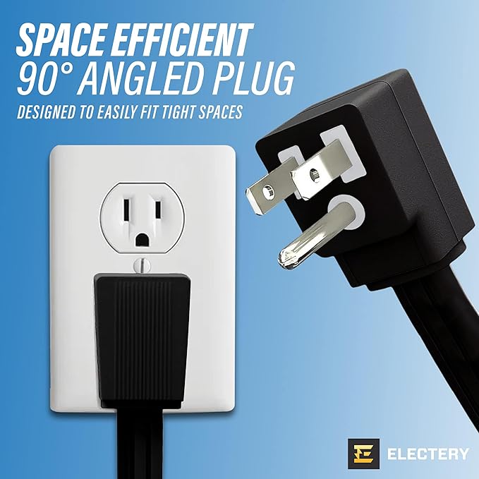 20 ft Heavy Duty Appliance Extension Cord, 14 AWG, 15A 125V 1875W, 3 Prong Flat - Image 5