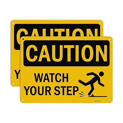 T&R Caution Watch Your Step Signs by TR