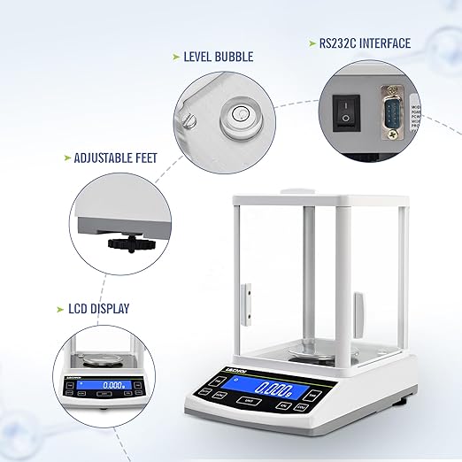 Analytical Balance 200x0.001g Lab Scale 0.001g Accuracy High Precision Scale - Image 6
