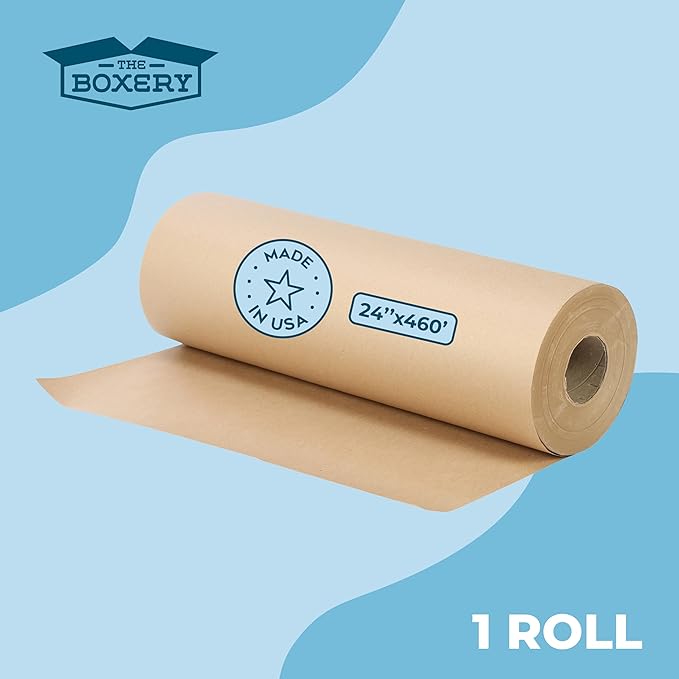 The Boxery Kraft/Brown Kraft Paper Roll, 24” x 5520”-70lb. Thickness - Image 3