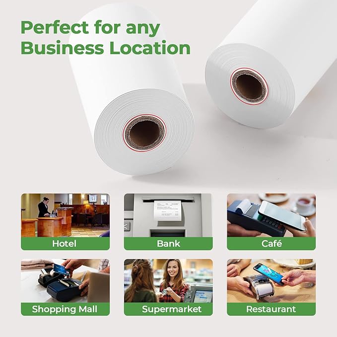 MUNBYN 2 1/4 x 50ft Thermal Paper, BPA Free Receipt Paper, 58mm Thermal Receipt - Image 5